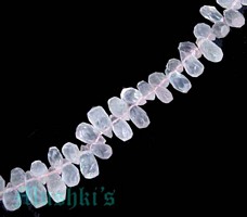 Rose Quartz  Faceted Drops - click here for large view